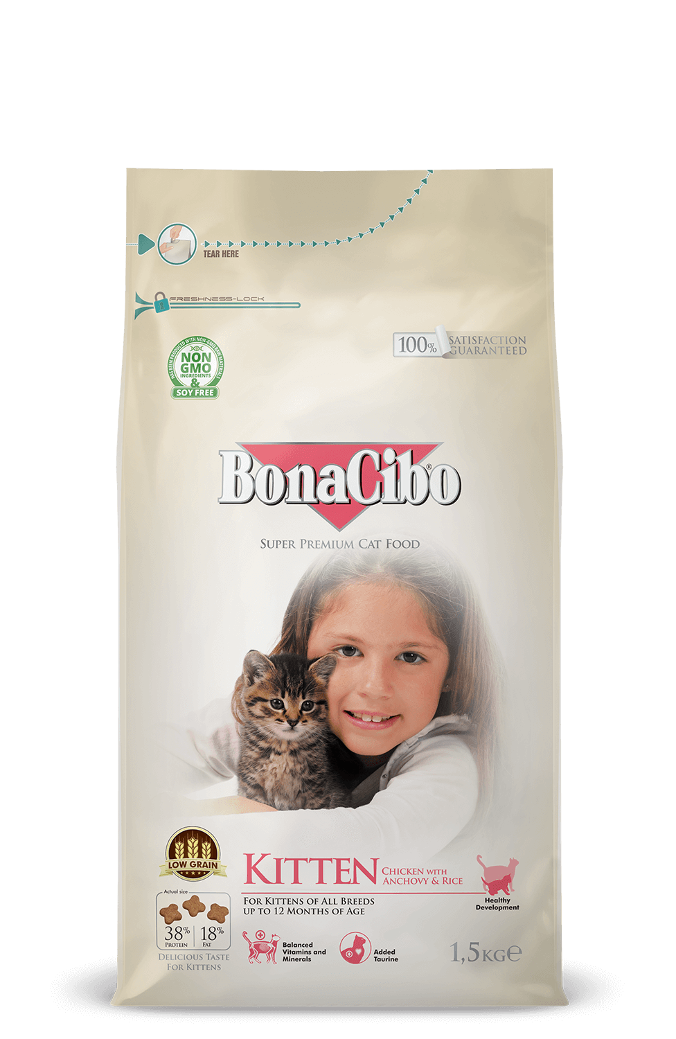 Bonacibo Kitten Food Chicken & Rice 1.5kg
