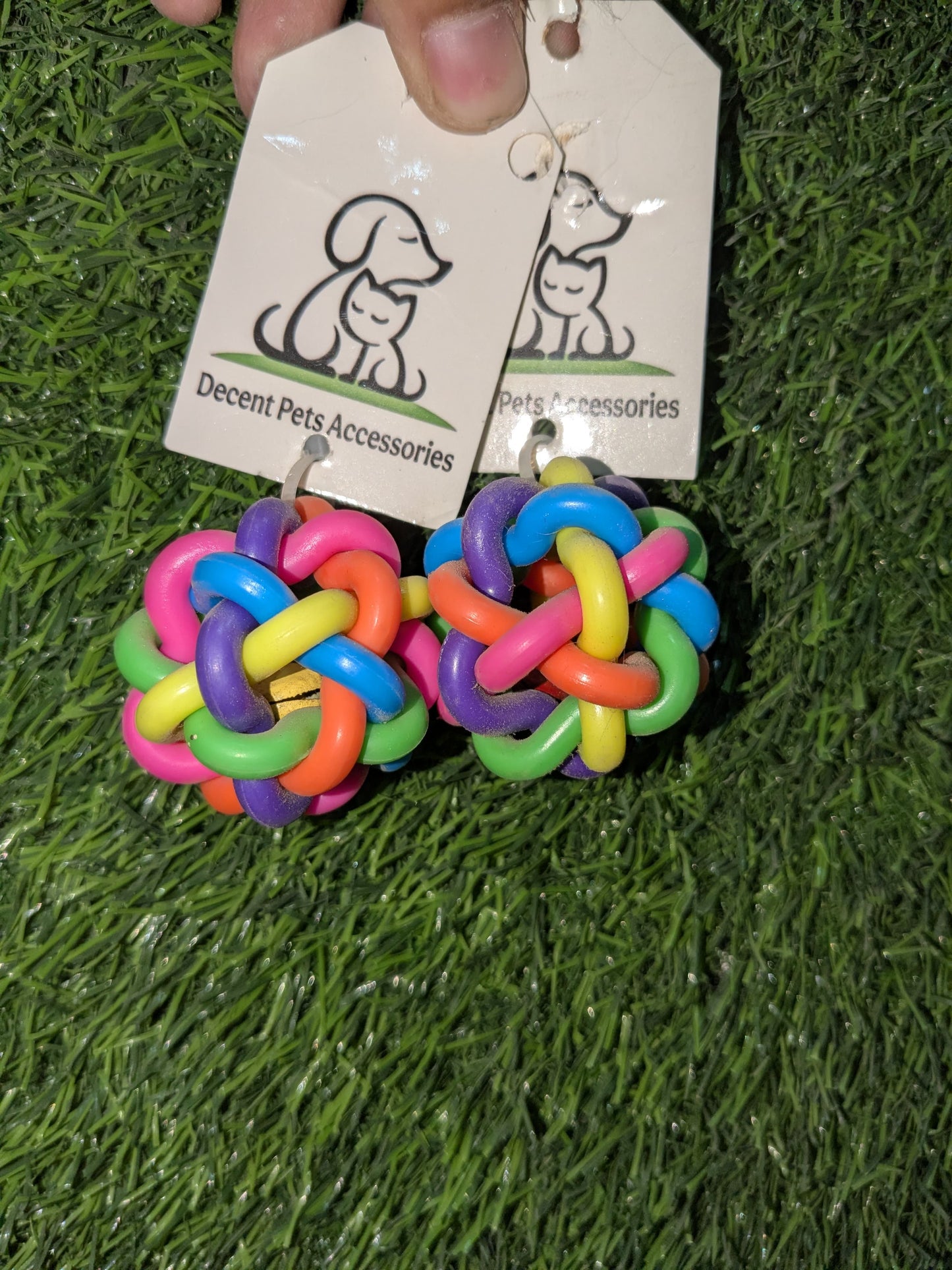 Multicolor Chew Ball Toy for Cats & Dogs (Puppy & Kitten)