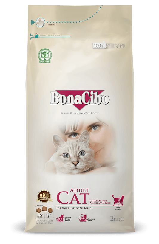 Bonacibo Adult Cat Food Chicken & Rice 2kg