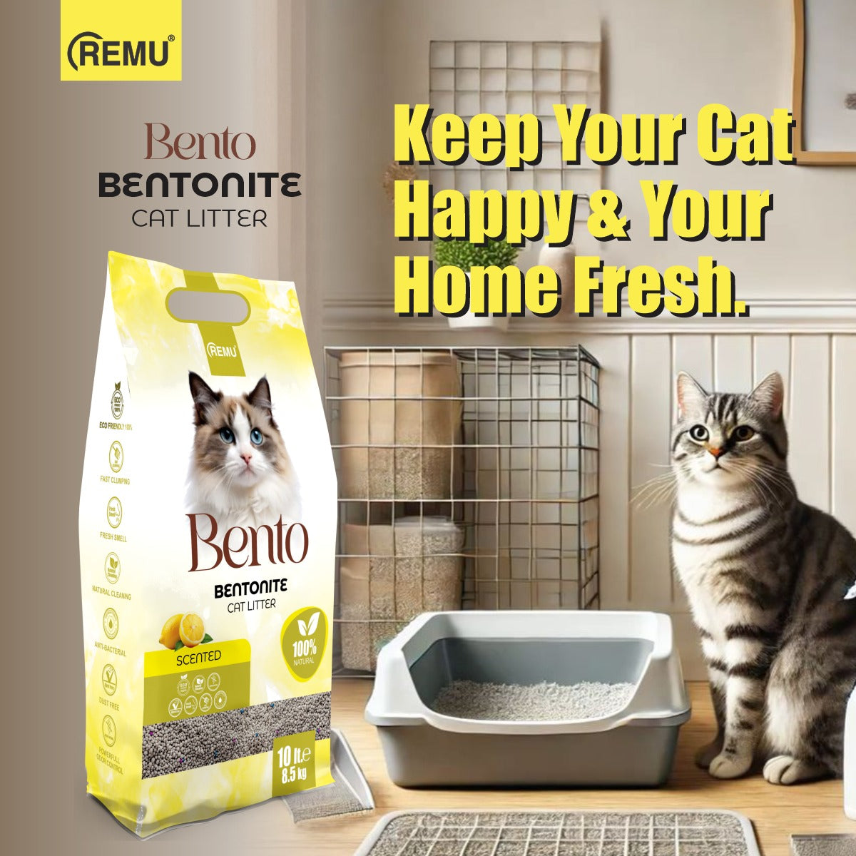 Remu Bento Bentonite Cat Litter