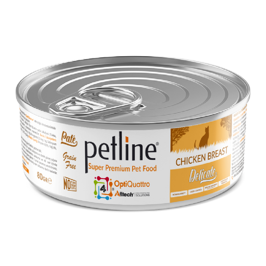 Petline Chicken Wet Food- Chicken Breast - Tin - 80g