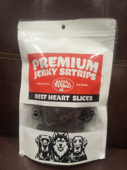 Little Paws Premium Jerky Strips (Beef Heart Slices) for Dogs 70g