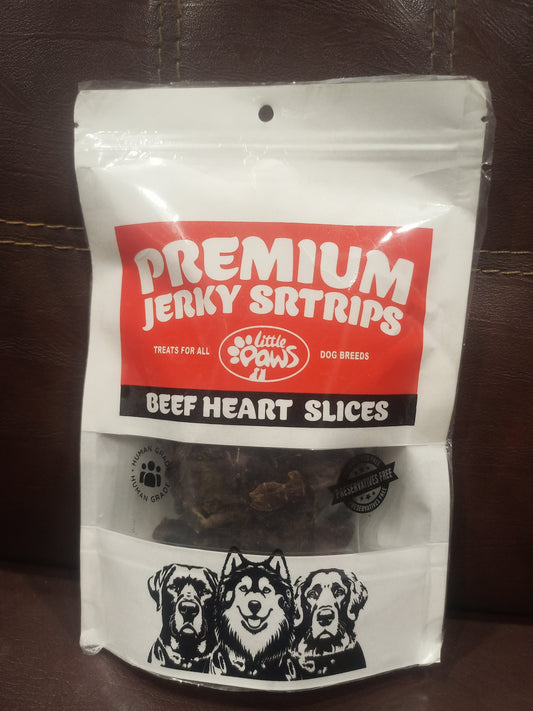 Little Paws Premium Jerky Strips (Beef Heart Slices) for Dogs 70g