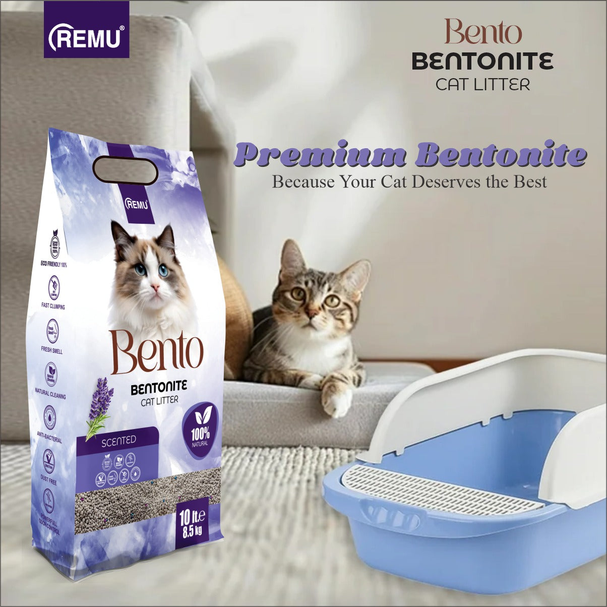 Remu Bento Bentonite Cat Litter